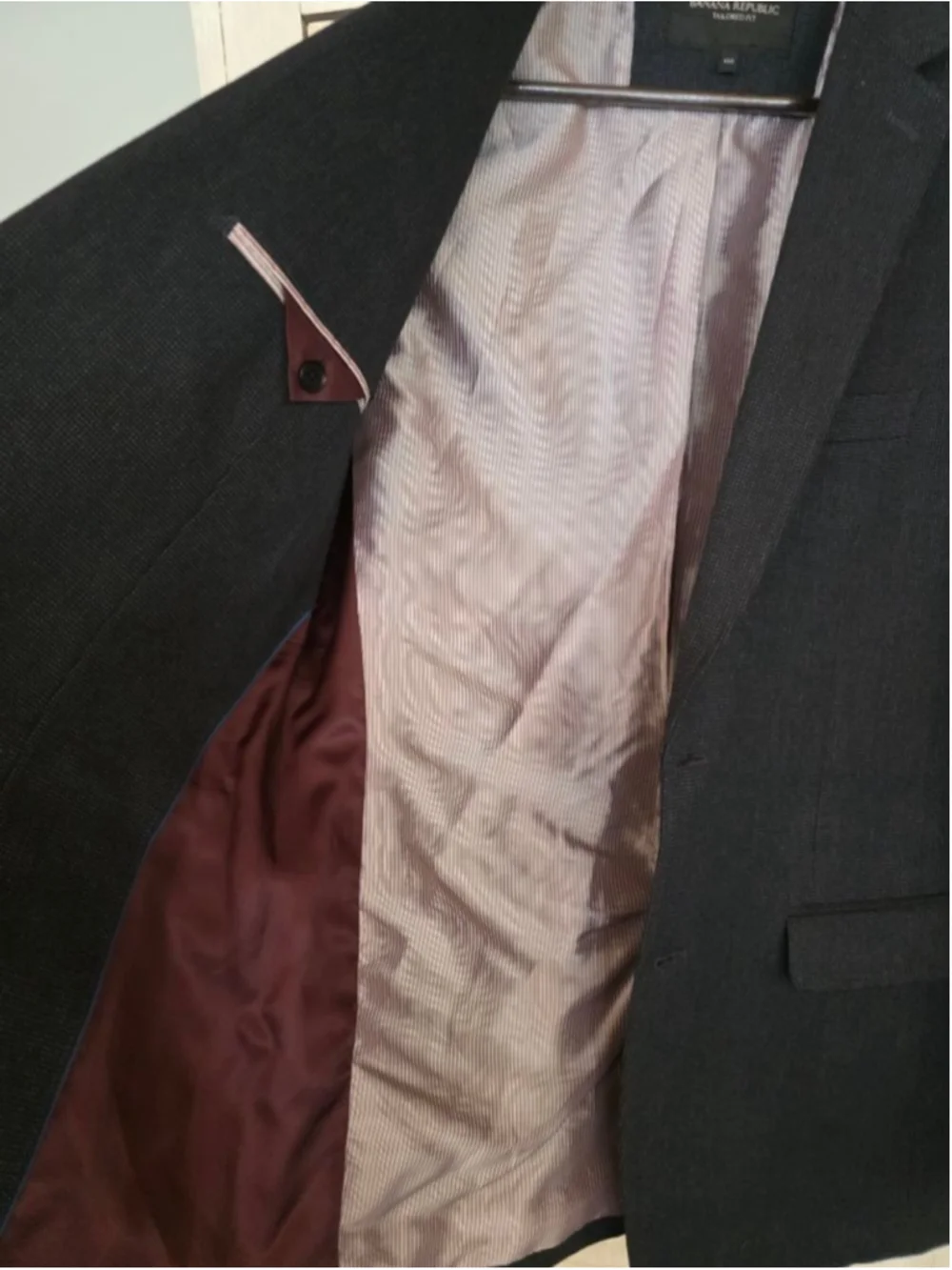 Men's Banana Republic Black Sport Coat & Blazer 40R with Elbow Patches